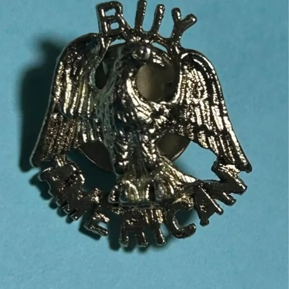 3 Union Pins, Buy American + 2 United Auto Workers CAP pins NEW
